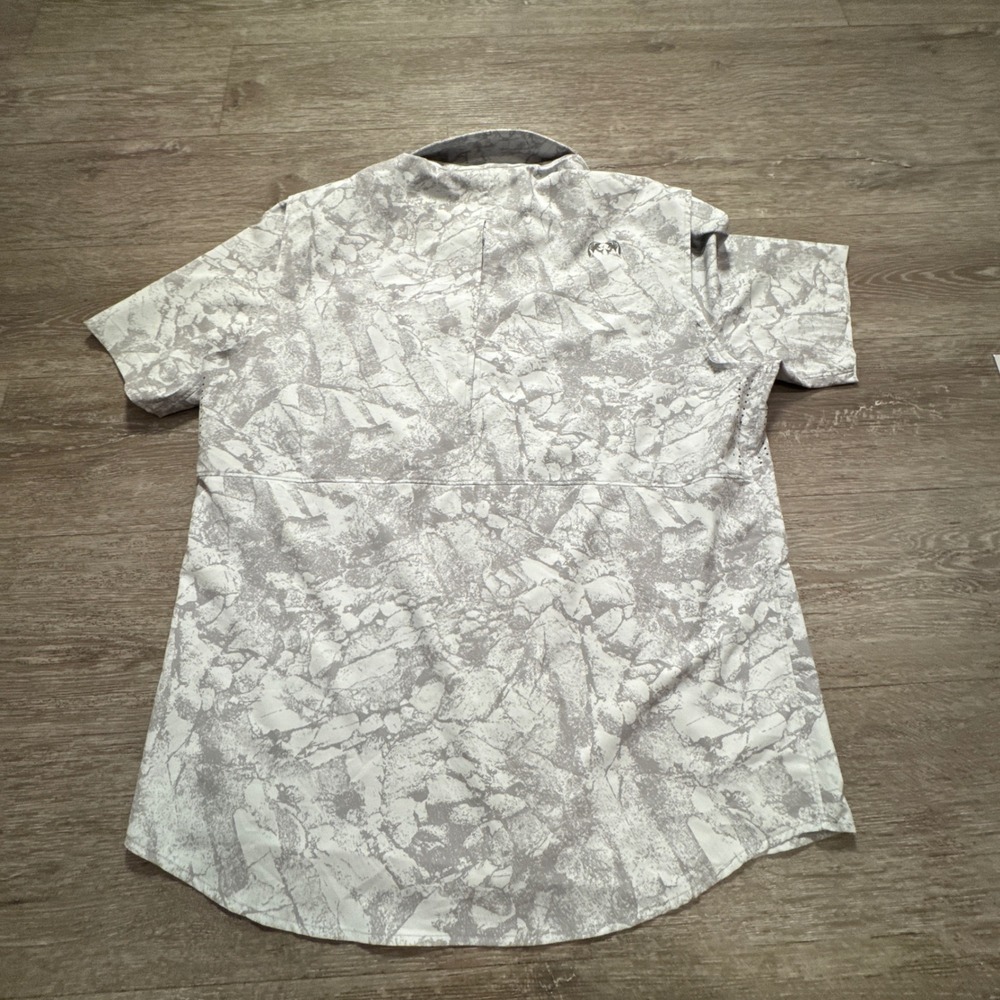 KUIU Shirt Mens XL Gray Mesa Vented Topo Camo Hunting Performance Snap Outdoor - Picture 5 of 9